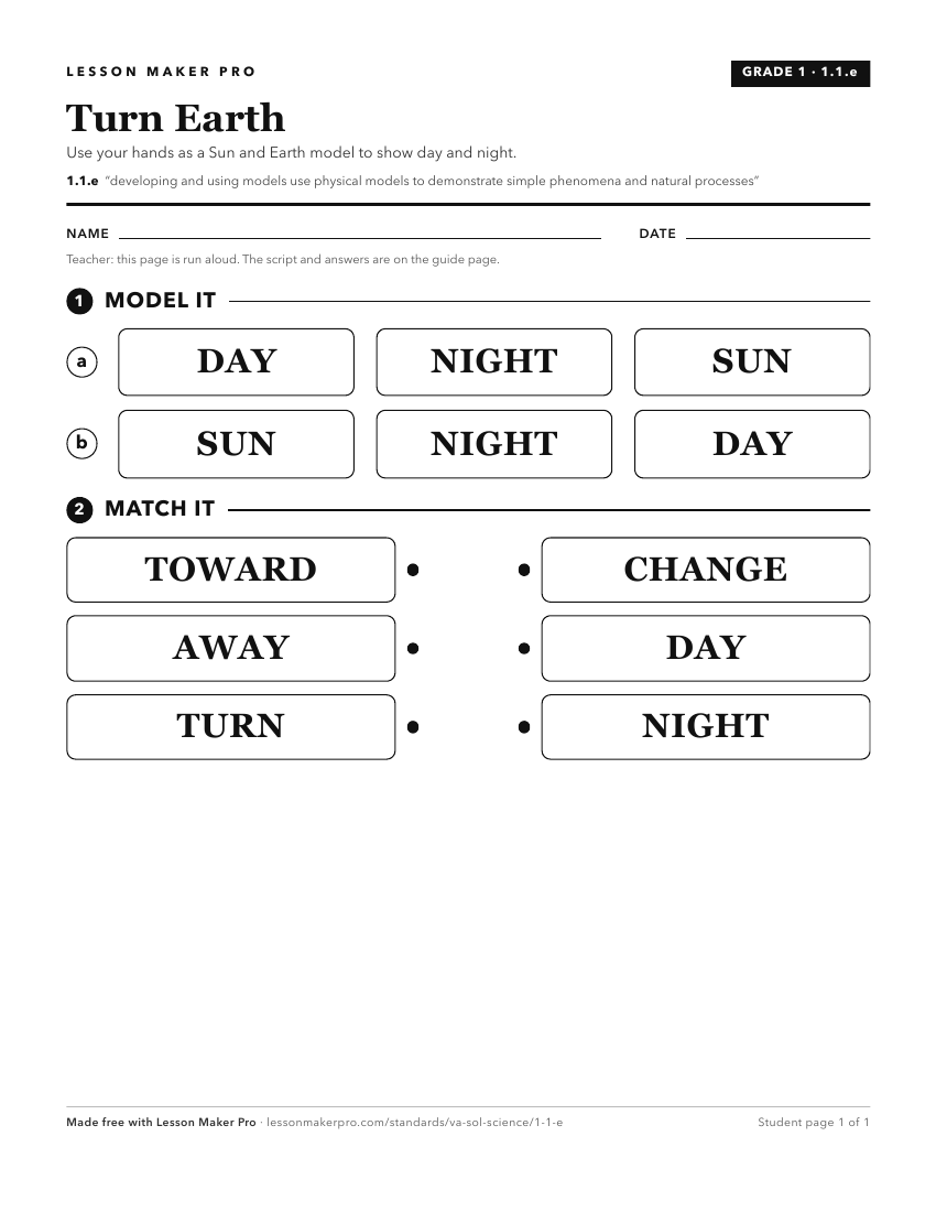 Preview of the 1.1.e printable worksheet