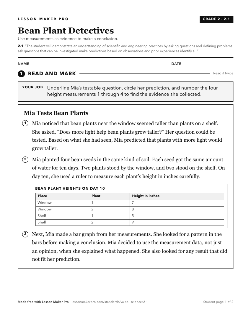 Preview of the 2.1 printable worksheet