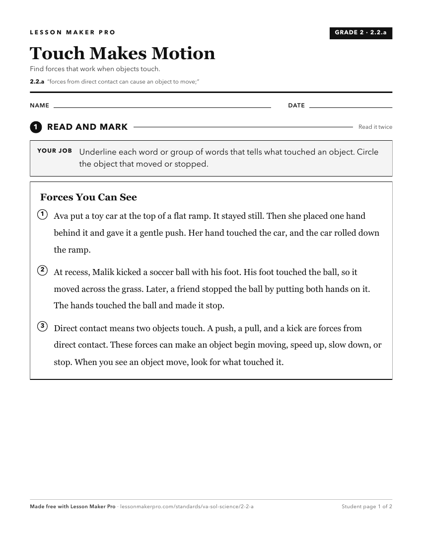 Preview of the 2.2.a printable worksheet
