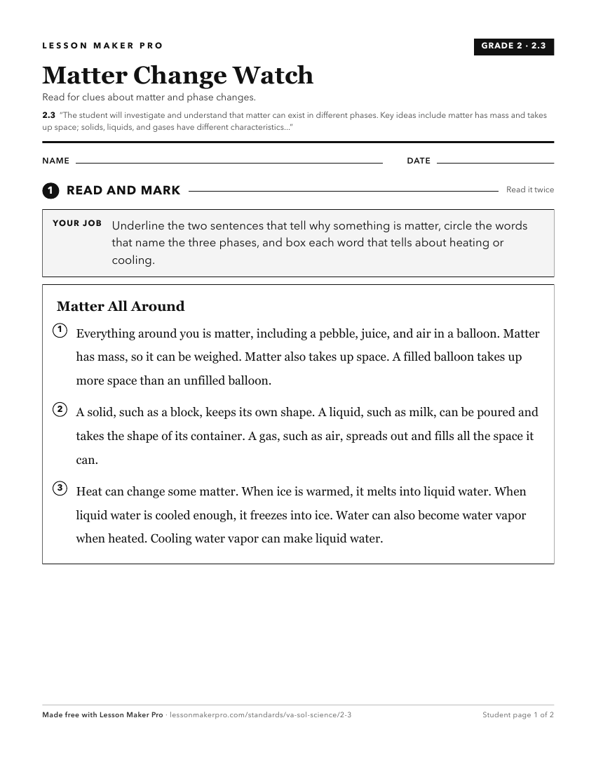 Preview of the 2.3 printable worksheet