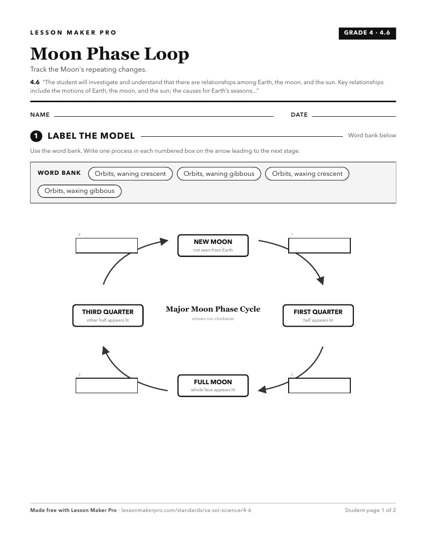 Preview of the 4.6 printable worksheet