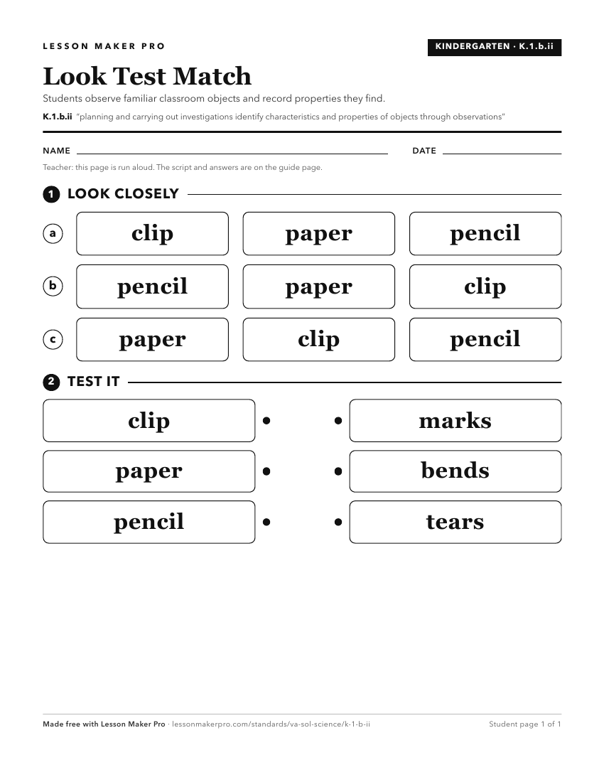 Preview of the K.1.b.ii printable worksheet