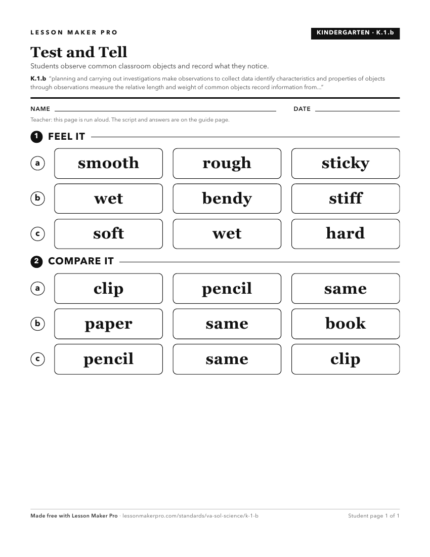 Preview of the K.1.b printable worksheet
