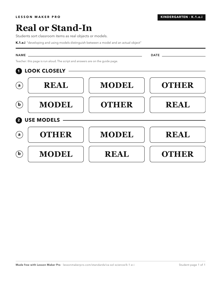 Preview of the K.1.e.i printable worksheet