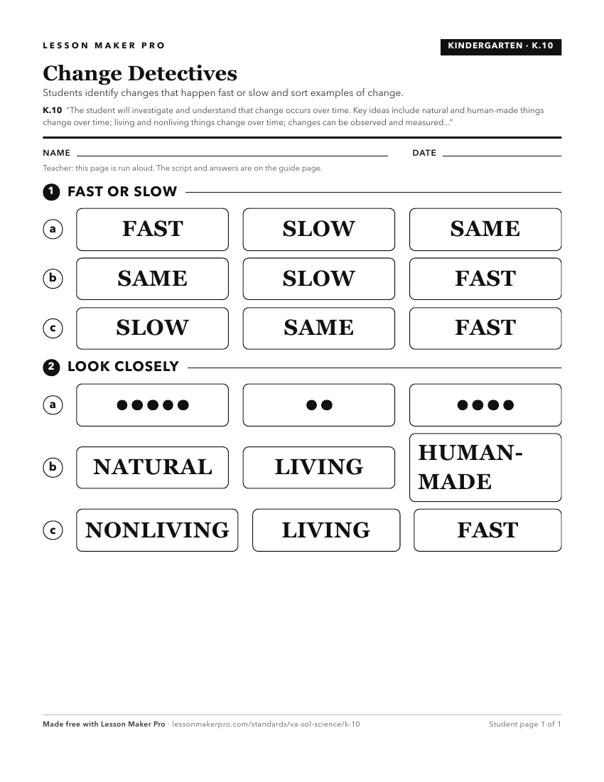 Preview of the K.10 printable worksheet