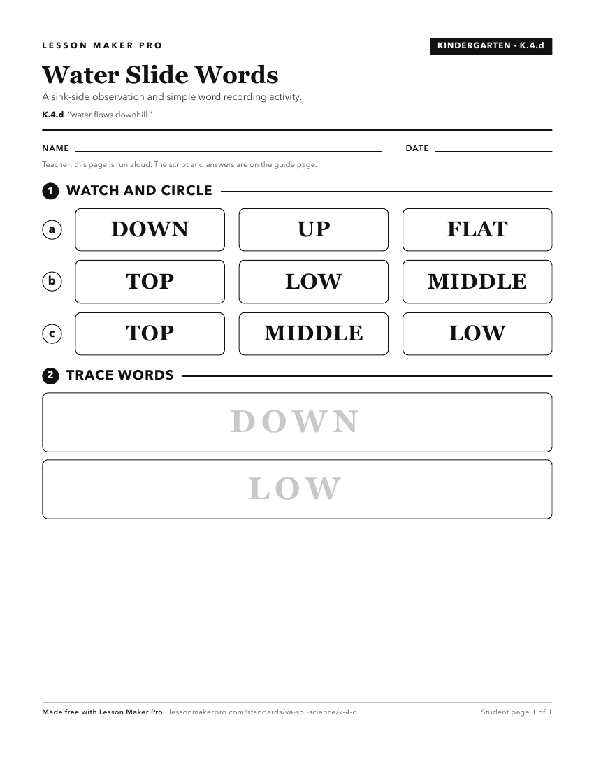 Preview of the K.4.d printable worksheet