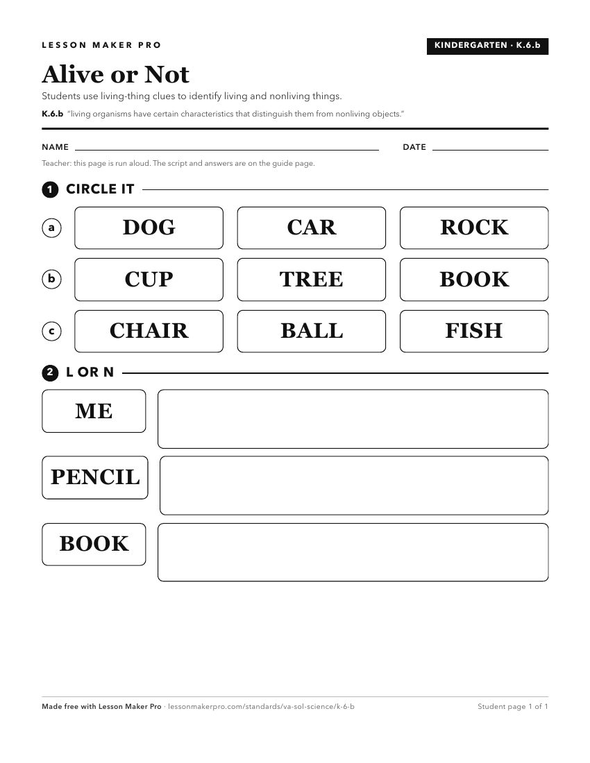 Preview of the K.6.b printable worksheet