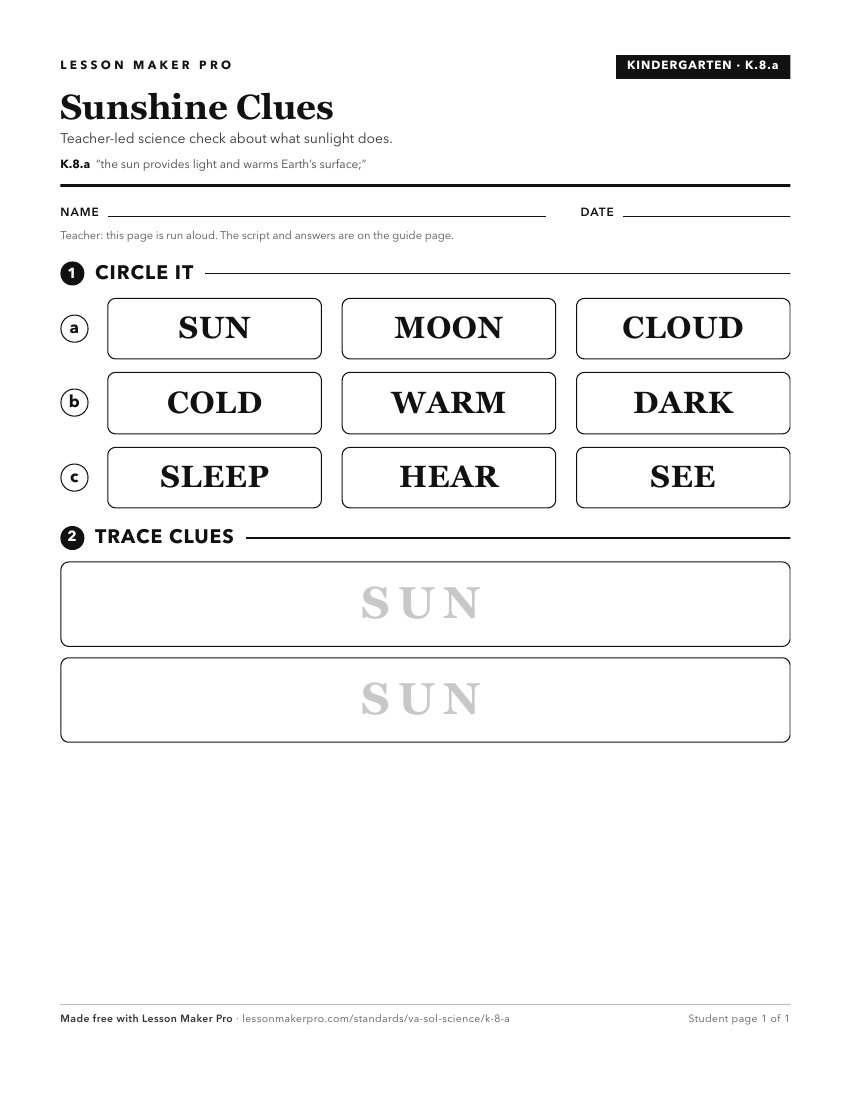 Preview of the K.8.a printable worksheet