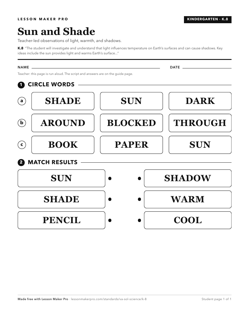 Preview of the K.8 printable worksheet