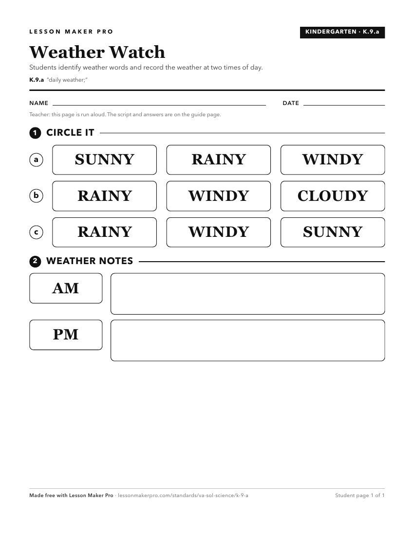 Preview of the K.9.a printable worksheet