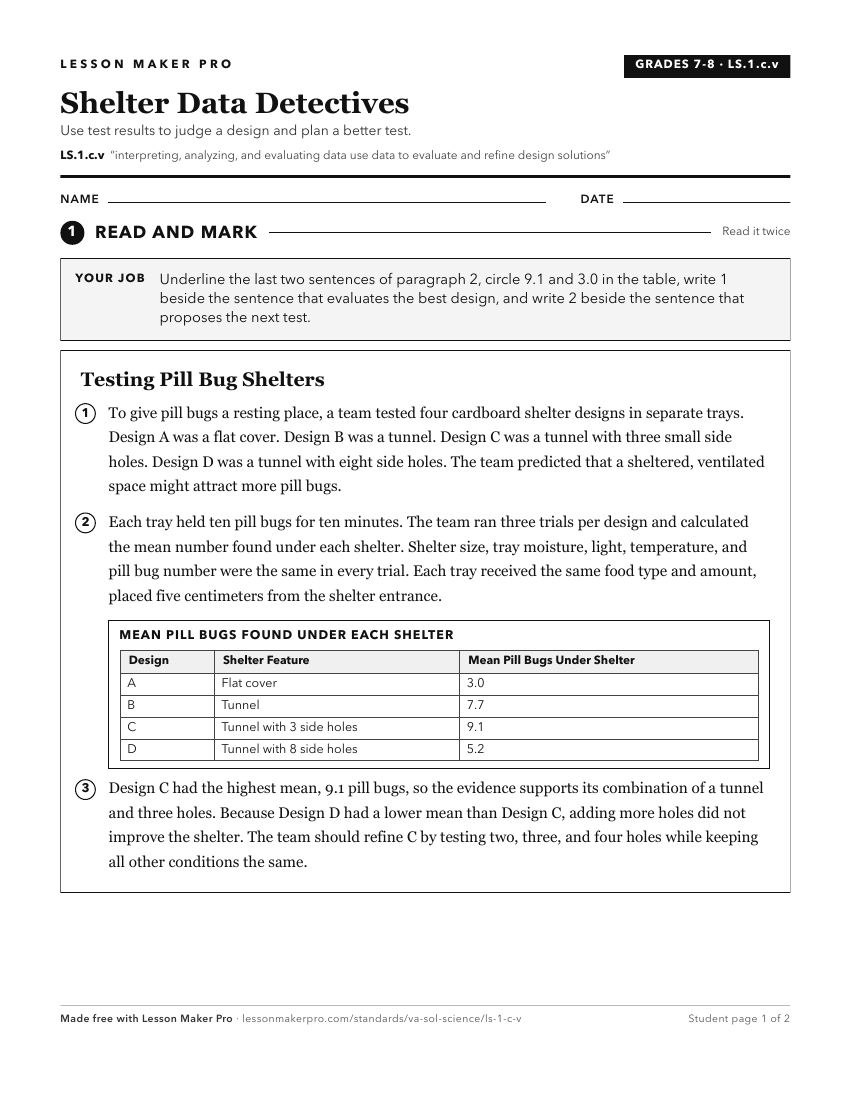 Preview of the LS.1.c.v printable worksheet