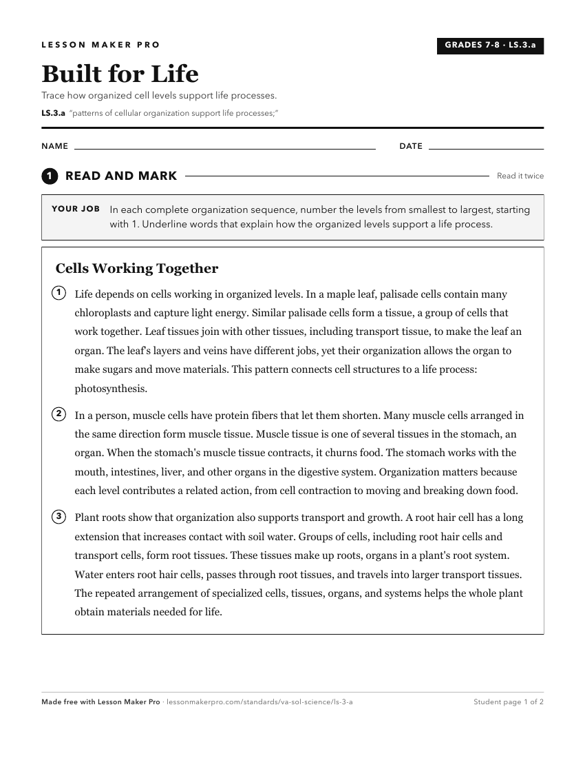 Preview of the LS.3.a printable worksheet
